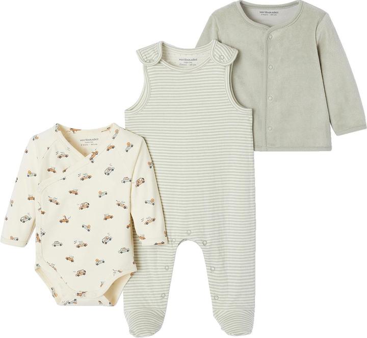 Produktbild Vertbaudet Bio-Kollektion: Baby Geschenk-Set aus Body, Latzhose, Mütze & Cordjacke (44)