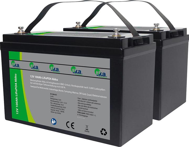 Immagine prodotto TKA Batteria per sistema solare (12.80 V, 100 Ah)