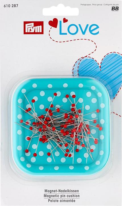 Immagine prodotto Prym Cuscino magnetico Love + spille con testa in vetro 0,60 x 30 mm, 9 g