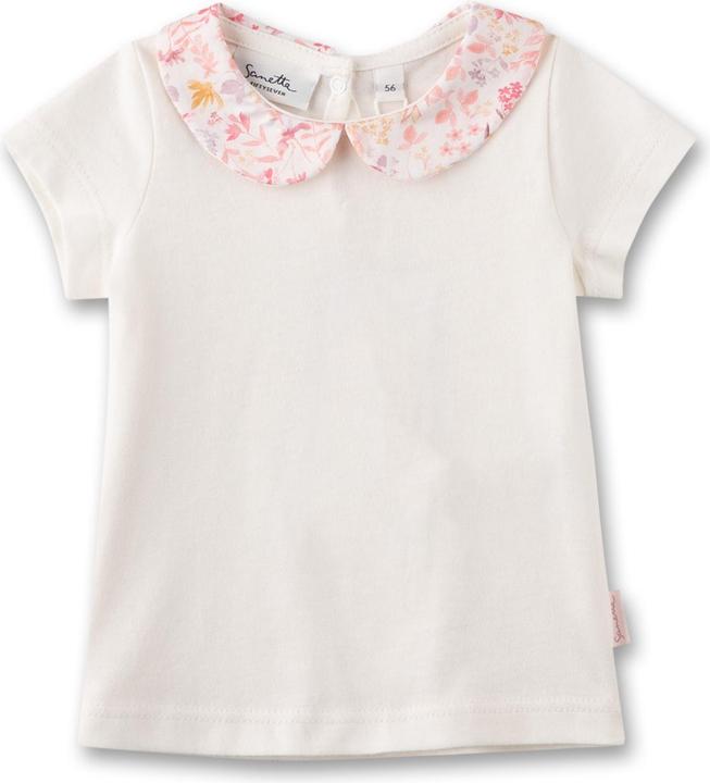 Sanetta Baby T-Shirt Off-White mit Bubi-Kragen