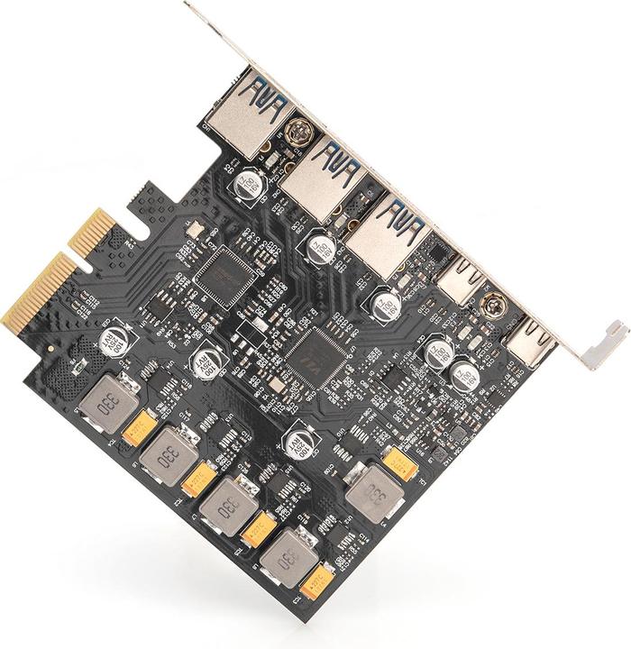 Image du produit Digitus Carte PCIe, 2x USB-C + 3x USB A