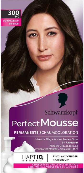 Schwarzkopf Perfect Mousse Schaumcoloration (300 Schwarzbraun)
