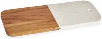 Kinvara planche à découper bois et marbre blanc 38cm
