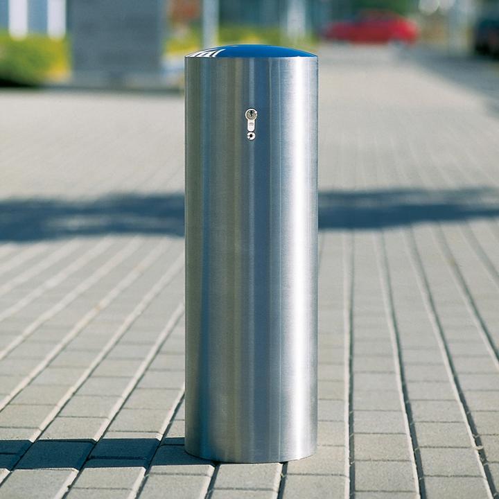 Moravia Edelstahl-Poller BERLIN XL, Ø 204 mm aus Edelstahl mit gewölbter Kappe