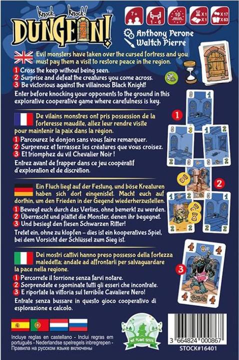 Immagine prodotto Blue Orange BLOD0079 - Knock! Toc! Dungeon, gioco di carte, per 1-6 giocatori, dai 7 anni in su (Spagnolo)