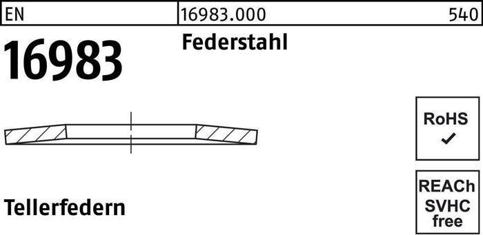 Actual product image Belleville washer EN 16983 56 x28,5x2,5 Spring steel
