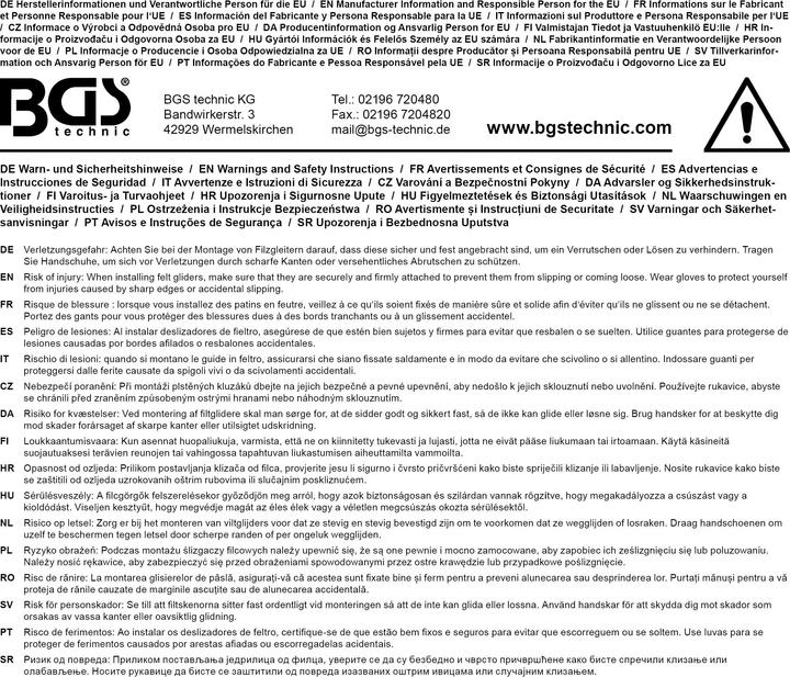 Produktbild BGS Filzgleiter (Filzgleiter, 131 Stück)