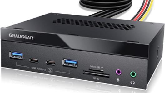 Graugear Multi Frontblende 4-Fach + Kartenleser USB,SD,Micro (4 Ports)
