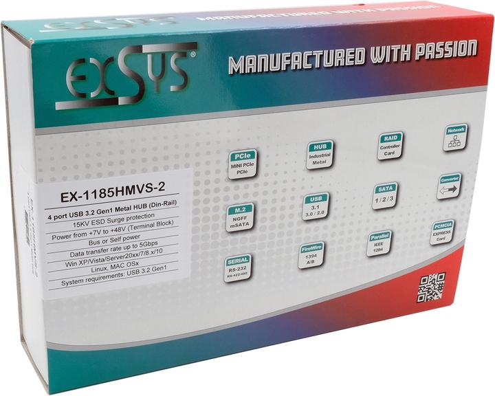 Actual product image Exsys USB hub EX-1185HMVS-2 (USB-B, 4 Ports)