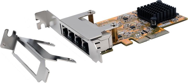 Actual product image Exsys PCI-EXPRESS Ethernet card ASM1806(Asmedia),RTL8111G,LP (PCI-E x4)