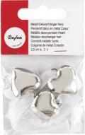 Produktbild Rayher Metall-Dekoanhänger Herz, 2, 5cm ø, silber, 3 S