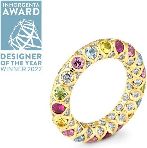 Image du produit Breuning BAGUE - ED.TOP.HELL/brillant (57, Or 750/18 K)