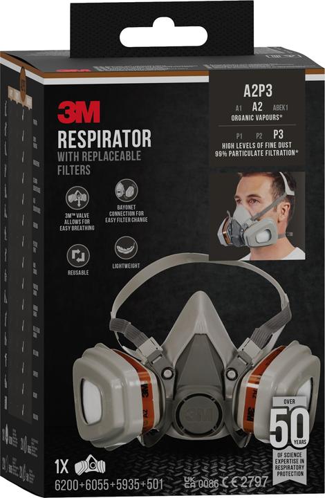 Produktbild 3M Atemschutzmaske (A2P3, 1 x)