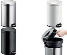 Image du produit Helit Poubelle à pédale the silent 25 x 40 cm (Ø x H) 12l inox/plastique argenté (12 l)
