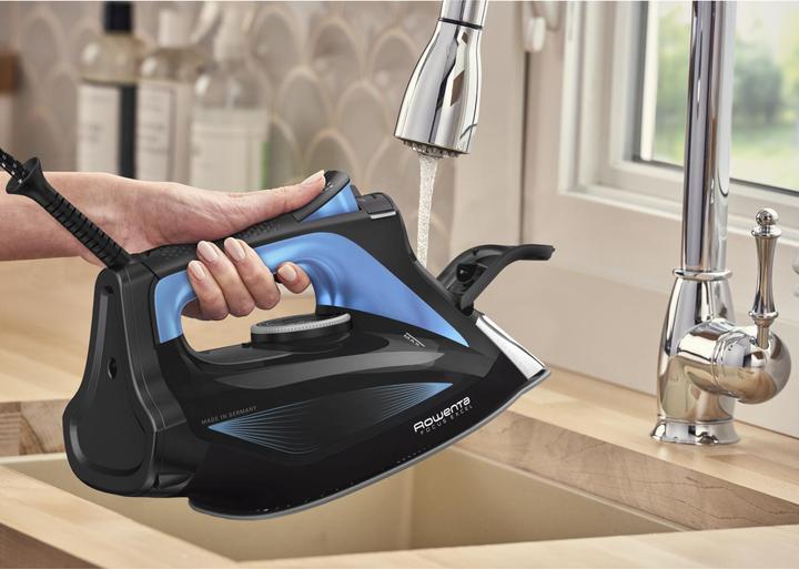 Produktbild Rowenta DW5310 Dampfbügeleisen Microsteam 400 HD Laser 2700 W Schwarz, Blau (2700 W, 180 g/min)