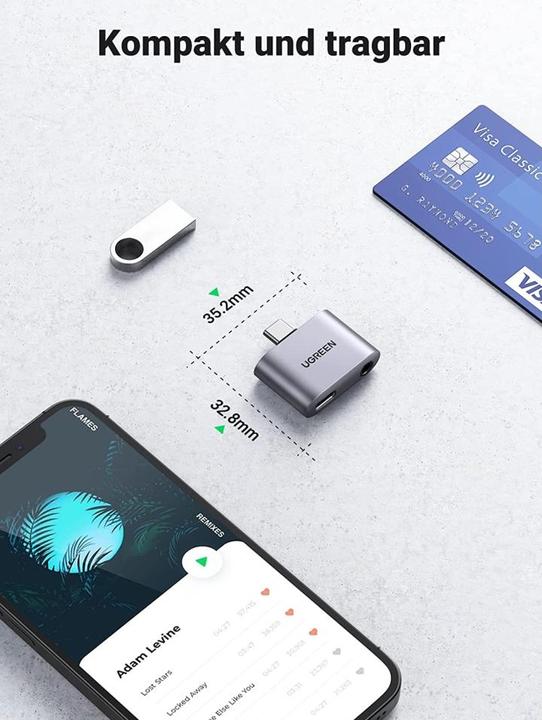 Produktbild Ugreen USB-C zu 3.5mm Audio Adapter mit DAC Chip