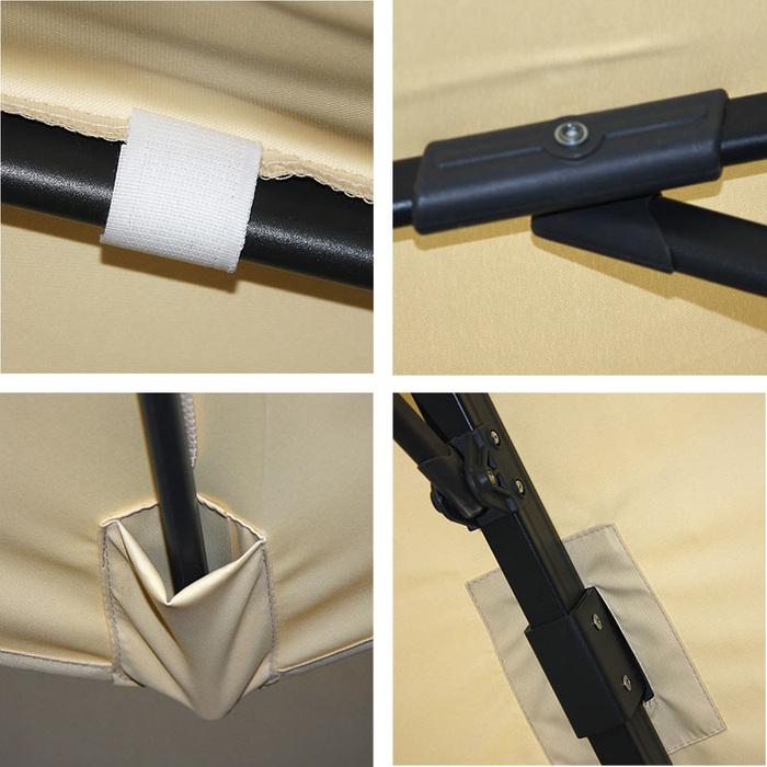 Immagine prodotto Mendler Ombrello semaforo Gastronomia, 3,5x3,5m antracite con supporto (3.50 m)
