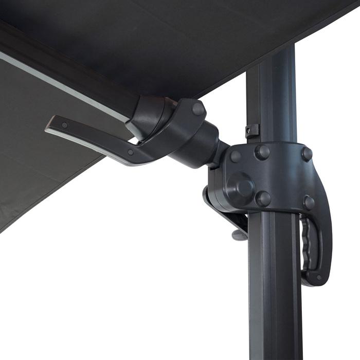 Produktbild Swisshandel24 Gastronomie-Ampelschirm, 3x4m (Ø5m) schwenkbar, Polyester/Alu 26kg anthrazit ohne Ständer, drehbar (3 m)