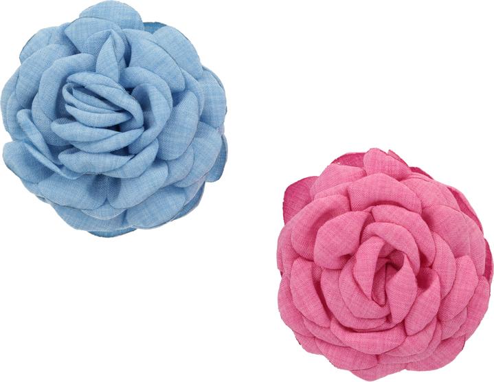 Image du produit Trisa Fashion Stoffblume auf Haarklammer Set Blau-Pink 2 Stk. (2 pcs)