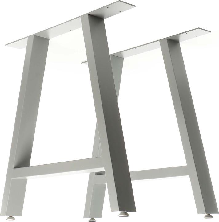 Produktbild Wiltec XPOtool Tischbeine 2x Tischgestell grau A-Form 70x72cm Industrial Tischkufen