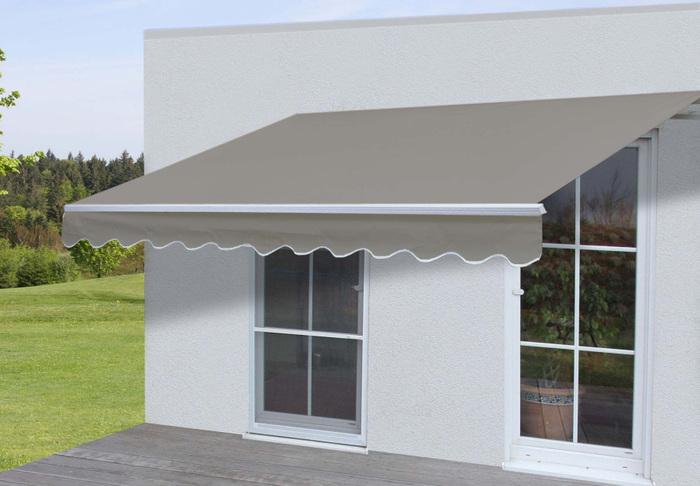 Immagine prodotto Swisshandel24 Tenda da sole in alluminio, tenda a bracci pieghevoli protezione solare 3x2,5m poliestere (3 m)