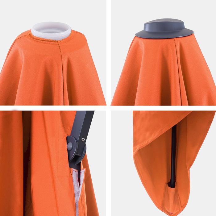 Actual product image Swisshandel24 Cover for Luxury Traffic Light Umbrella with Flap, Parasol Cover Replacement Cover, 3x3m (Ø4,24m) (2.95 m)