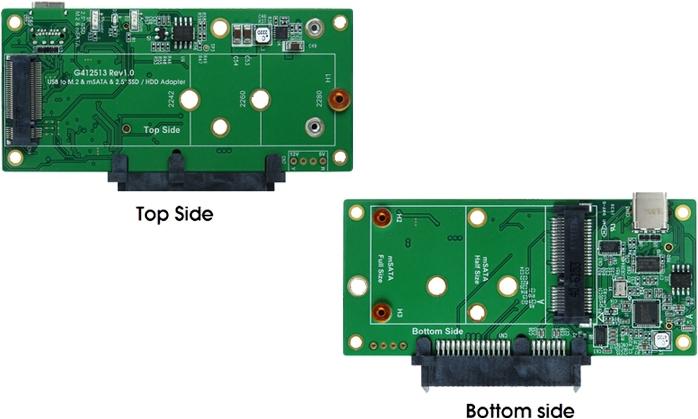 Produktbild Exsys USB 3.1 C-Anschluss für M.2 oder mSATA SSD & SATA