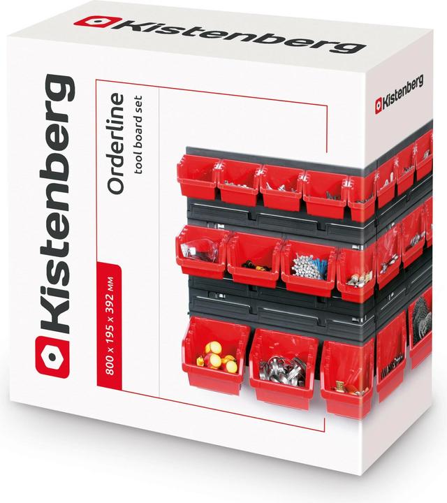 Produktbild Kistenberg WORK BOARD WITH CUFF BLACK 80x40cm 2pcs + 28 CONTAINERS NTBNP1 RED