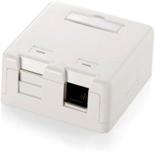 Produktbild equip Aufputzgehäuse für Keystone Jack (2-Ports) weiss