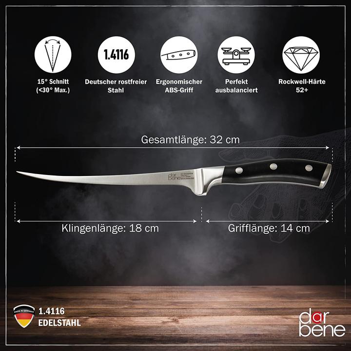 Produktbild DarBene Filetiermesser C-Series 18cm (18 cm)