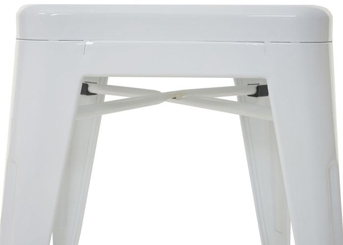 Image du produit Swisshandel24 2x tabouret HWC-A73, tabouret métallique, métal design industriel empilable blanc