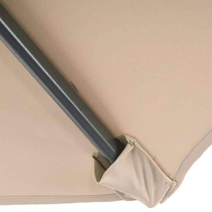 Image du produit Swisshandel24 Parapluie, parasol protection solaire, Ø 3m inclinable, polyester/acier 11kg - sable-beige sans (3.60 m)