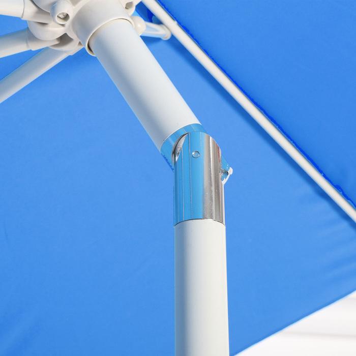 Actual product image Swisshandel24 Parasol, garden umbrella, Ø 2.7m inclinable polyester/aluminium 5kg - blue (2.70 m)