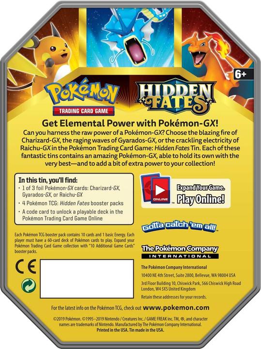 Produktbild Pokémon Hidden Fates - Tin Set EN (Englisch)