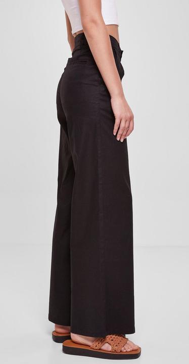 Actual product image Urban Classics Ladies High Linen Mixed Wide Leg Pants (28)