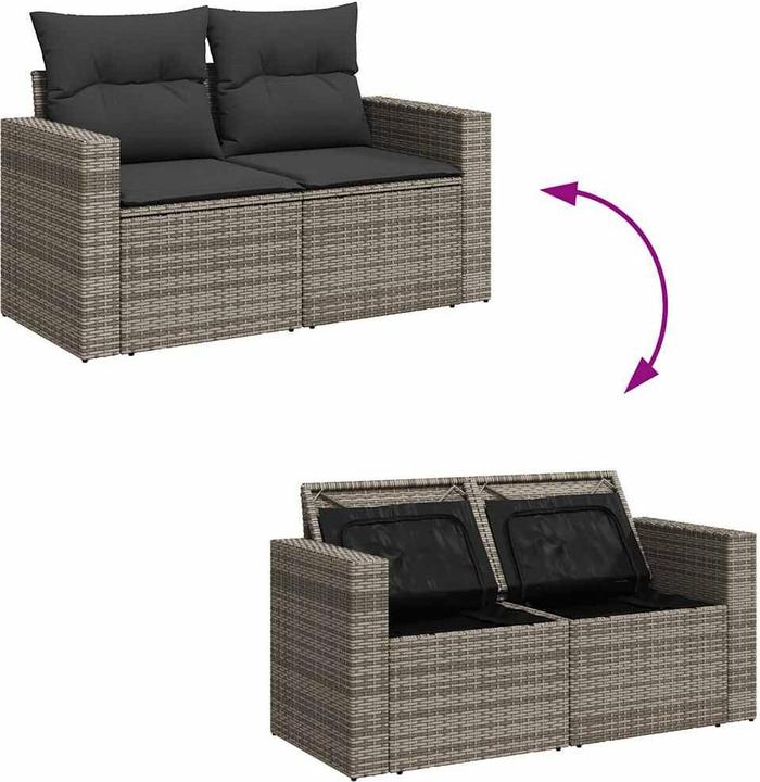 Actual product image VidaXL 10-piece garden lounge set with cushions
