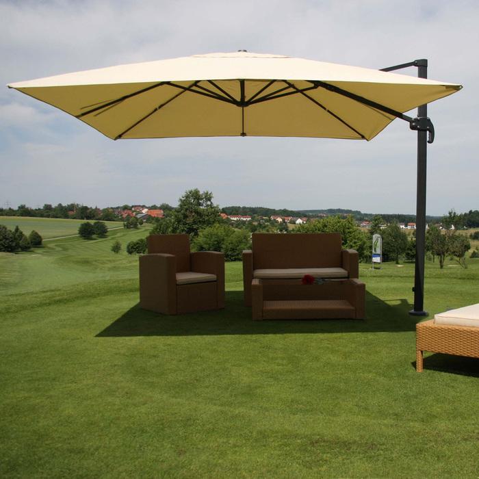 Image du produit Swisshandel24 Parasol de signalisation pour la restauration, parasol, 3x4m (Ø5m) polyester/aluminium 26kg - crème