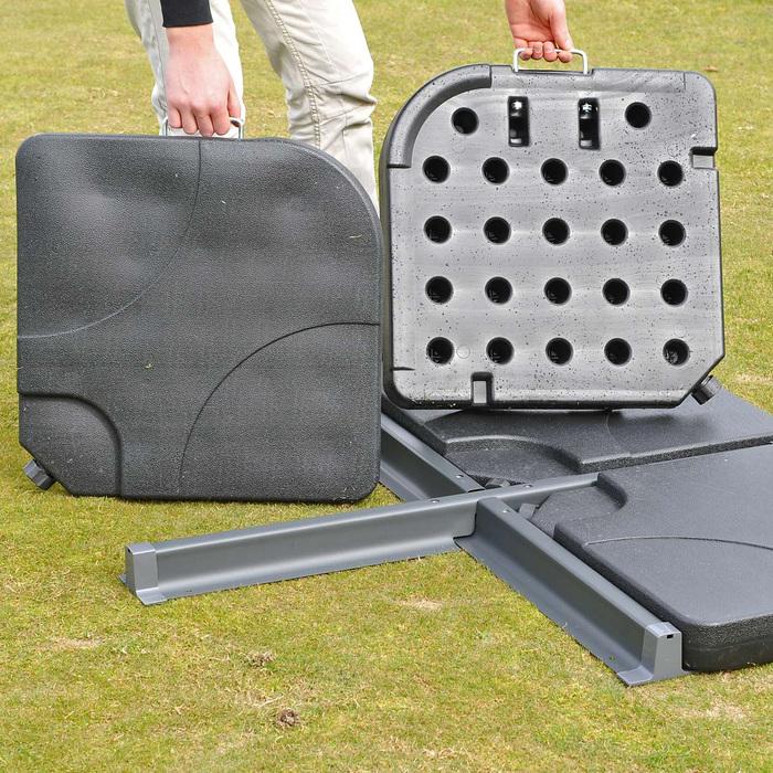 Immagine prodotto Mendler Ombrello semaforo Gastronomia, 3,5x3,5m antracite con supporto (3.50 m)
