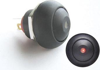 Image du produit Velleman Mini Bouton-Poussoir Avec Led Rouge 1P Spst Off-(On)
