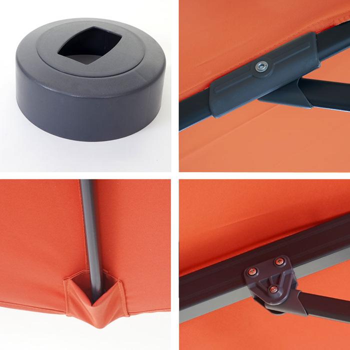 Actual product image Swisshandel24 Gastronomy traffic light umbrella, parasol, round Ø 3m polyester aluminium/steel 23kg, terracotta (3 m)