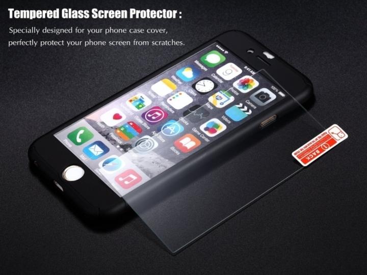 Produktbild Floveme 360 Grad Panzerglas Case iPhone 6/6S Rundumschutz (1 Stück, Apple iPhone 6s)