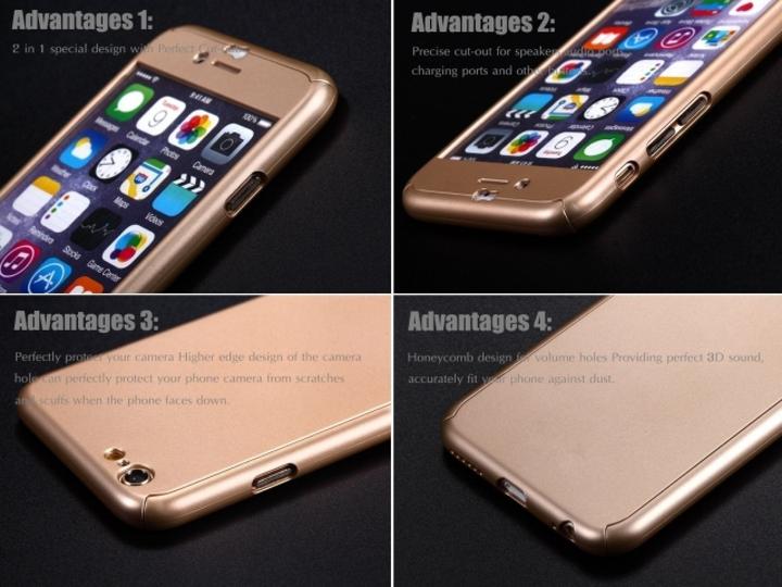 Actual product image Floveme 360 degree bulletproof glass case iPhone 6/6S all-round protection (1 Piece, Apple iPhone 6s)