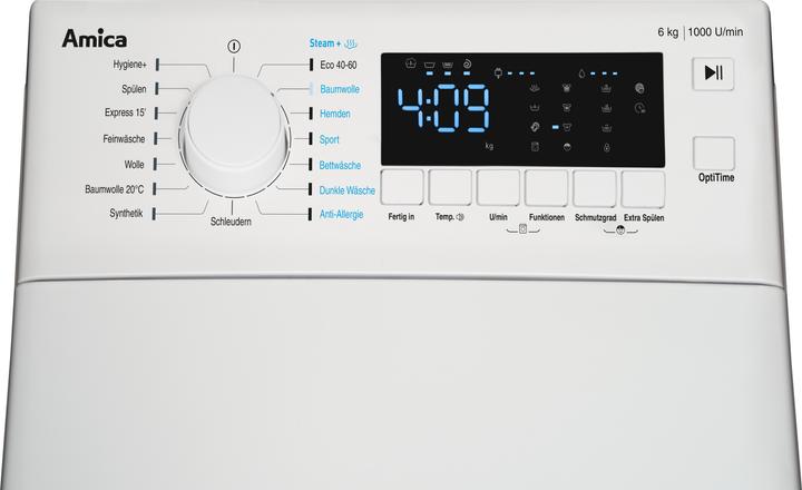 Actual product image Amica Top Loader Washing Machine WT 461 700 Capacity 6 kg 1000 rpm (6 kg, Upwards)