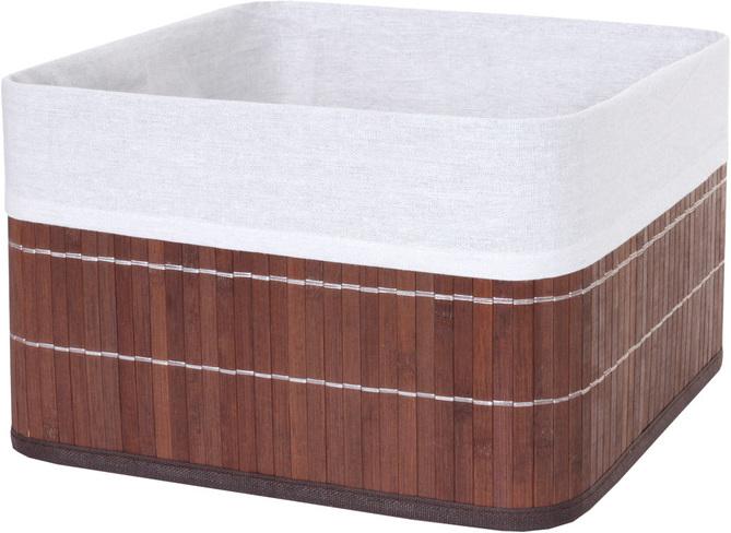 Produktbild Swisshandel24 4x Aufbewahrungskorb, Korb Aufbewahrungsbox Ordnungsbox Sortierbox Regalkorb, Bambus braun
