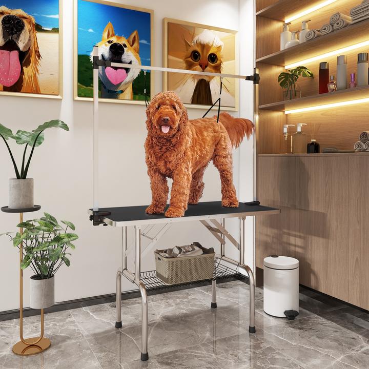Produktbild PawHut Hundetrimmtisch mit verstellbarer Stange (Hund)
