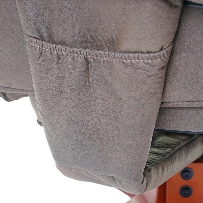 Produktbild Swisshandel24 Relaxsessel, Fernsehsessel Liegesessel TV-Sessel mit Hocker - Wildlederimitat braun