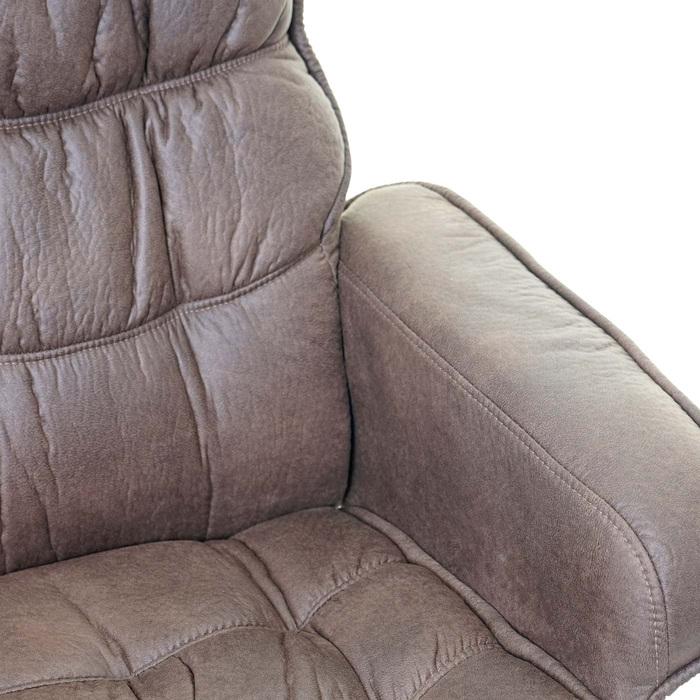 Produktbild Swisshandel24 Relaxsessel, Fernsehsessel Liegesessel TV-Sessel mit Hocker - Wildlederimitat braun