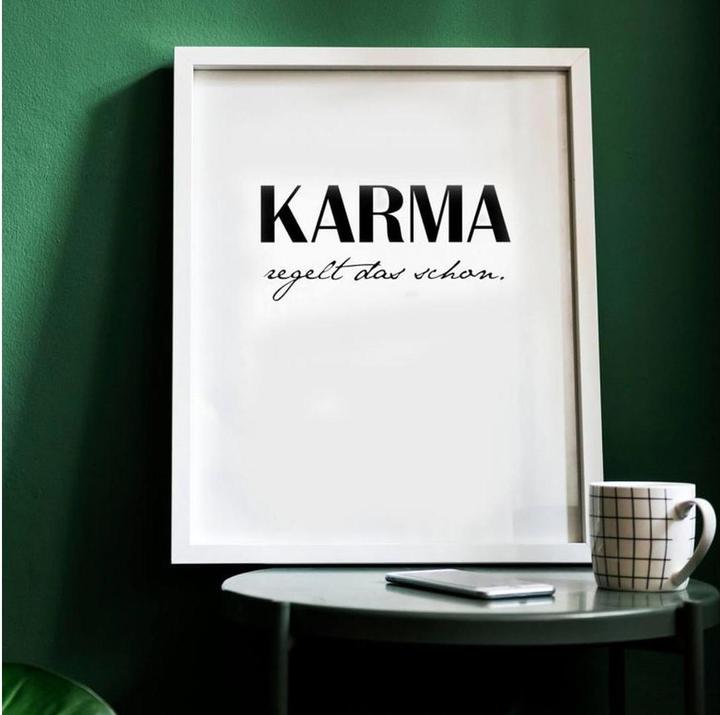 Actual product image Trenddeko Poster Karma regulates it already 24 x 30 cm, paper (24 x 30 cm)