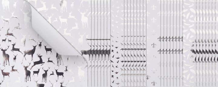Actual product image Gebrüder Bertels Folding paper "Silver X-Mas", 15 x 15 cm, 32 sheets (110 g/m², 32 x)