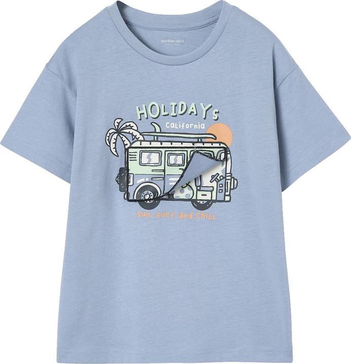 Vertbaudet Jungen T-Shirt mit witzigem Print und Recycling-Baumwolle